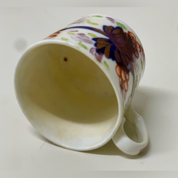 19th Century Antique Gaudy Welsh Grape Pattern Miniature Child’s Mug - Picture 9 of 14